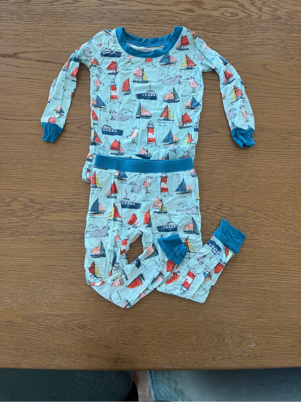 Little Sleepies Light Blue Set Sail Pajama Set 18-24 Months